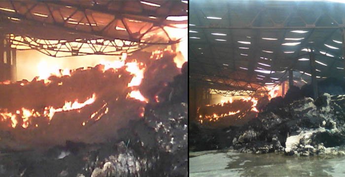 वायगाव इथल्या संस्कार अॅग्रो प्रोसेसिंग यूनिटला आग