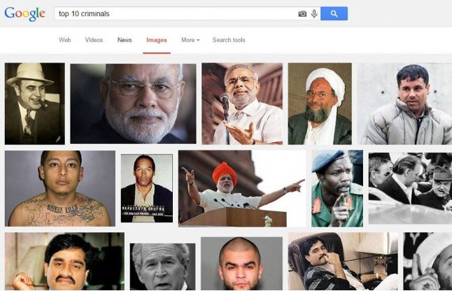  क्रिमिनल्स’मध्ये मोदींचे नाव, ‘गुगल’चा माफीनामा