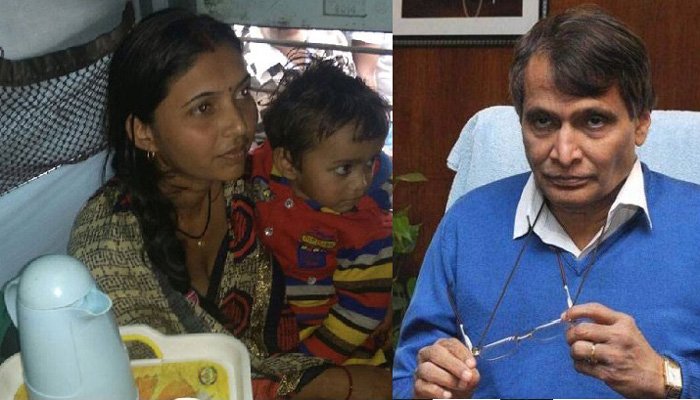रेल्वे मंत्र्यांनी १० मिनिटात बाळाच्या दुधाची सोय केली