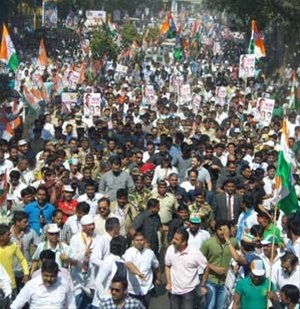 वांद्रे ते धारावी राहुल गांधींची पदयात्रा