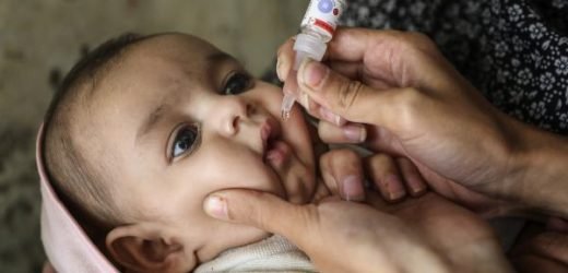 पोलिओ लसीएवेजी सॅनिटायझर पाजले !