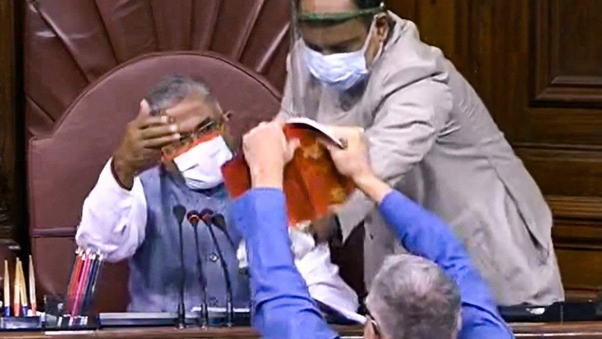 Farm Bills passed in Rajya Sabha amid protests and atypical ruckus