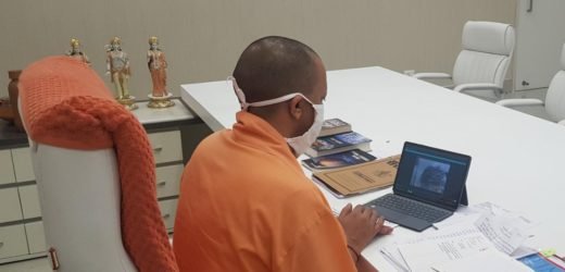 CM Yogi Adtiyanath speaks to the Hathras Gang Rape victim’s family through video call.
