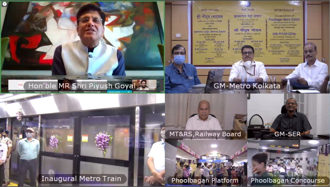 Piyush Goyal virtually inaugurates Kolkata’s Underground Metro