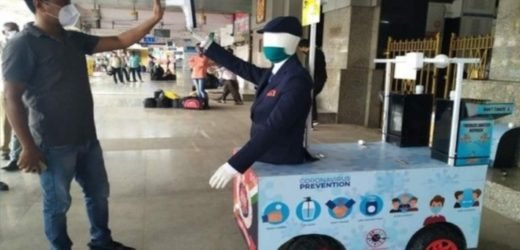 Central Railway Installs In-house Robots to Combat COVID-19 for Thermal Screening of Passengers