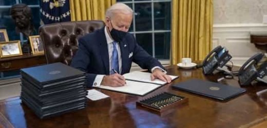 First day of Joe Biden’s presidency signed a series of executive actions