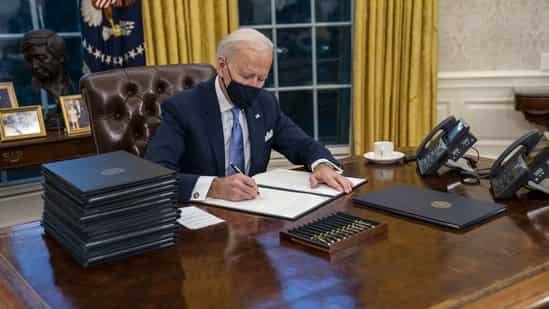 First day of Joe Biden’s presidency signed a series of executive actions