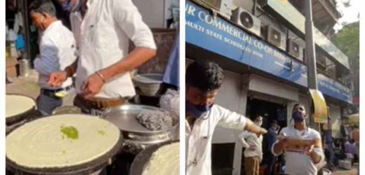 The Flying Dosa in Mumbai! – Netizens go mad about the vendors skills