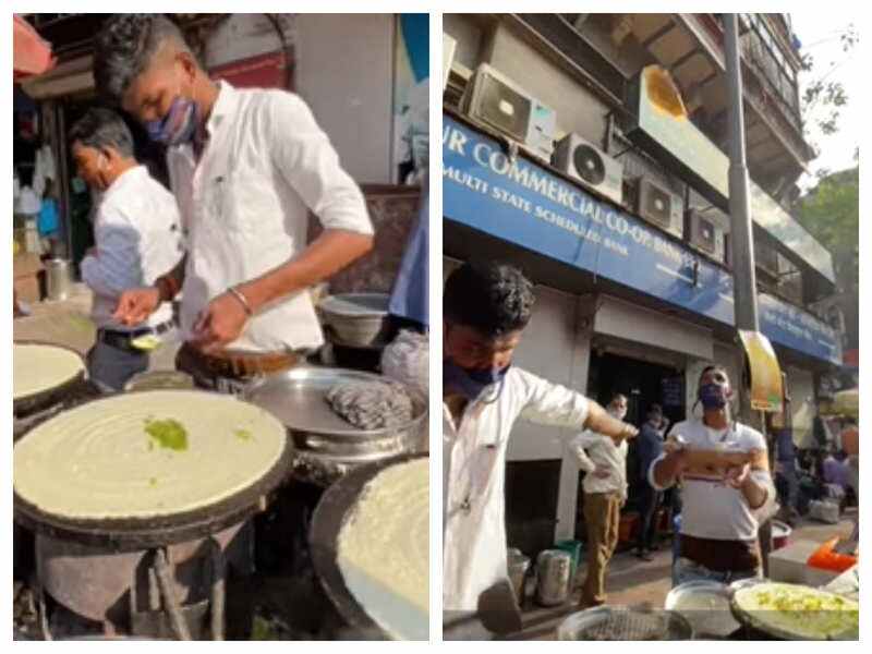 The Flying Dosa in Mumbai! – Netizens go mad about the vendors skills