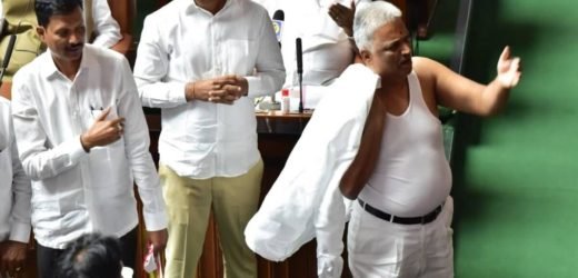 Congress MLA shirtless in Karnataka Assembly, opposes ‘one election’ push