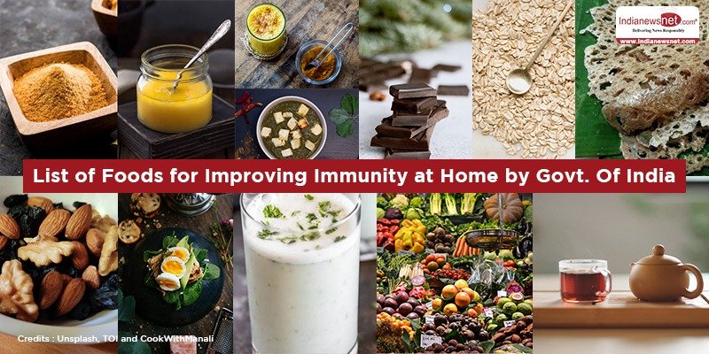 List of Foods for Improving Immunity at Home by Govt. Of India