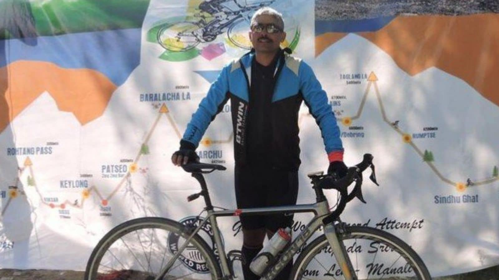 Army officer Sripada Sriram sets Guinness record for ‘fastest solo cycling’ from Leh to Manali