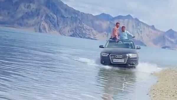 “Absolute Nonsense”: Tourists Driving SUV Through Ladakh’s Pangong Lake Angers Internet